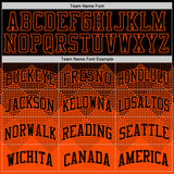 Custom Black Orange Gradient Square Shapes Round Neck Sublimation Basketball Suit Jersey
