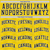 Custom Gold Black-White Geometric Shape Round Neck Sublimation Basketball Suit Jersey