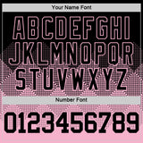Custom Black Light Pink Gradient Square Shapes Round Neck Sublimation Basketball Suit Jersey