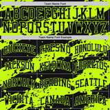Custom Black Neon Green Splash Round Neck Sublimation Basketball Suit Jersey