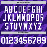 Custom Purple White Zigzag Shape Round Neck Sublimation Basketball Suit Jersey