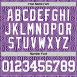 Custom Purple White Geometric Shape Round Neck Sublimation Basketball Suit Jersey
