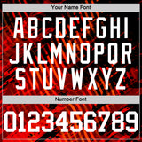 Custom Red White-Black Splash Round Neck Sublimation Basketball Suit Jersey