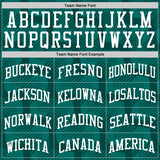 Custom Green White Line Round Neck Sublimation Basketball Suit Jersey