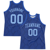 Custom Royal Light Blue Dot Round Neck Sublimation Basketball Suit Jersey