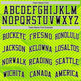 Custom Neon Green Black-White Line Round Neck Sublimation Basketball Suit Jersey