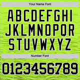 Custom Neon Green Black-White Line Round Neck Sublimation Basketball Suit Jersey