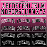 Custom Pink Black-White Fade Fashion Round Neck Sublimation Basketball Suit Jersey