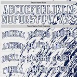 Custom White Navy Splash Round Neck Sublimation Basketball Suit Jersey