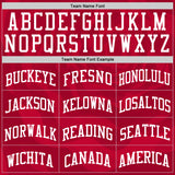 Custom Red White Fluid Art Round Neck Sublimation Basketball Suit Jersey