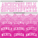 Custom White Deep Pink Gradient Square Shapes Round Neck Sublimation Basketball Suit Jersey