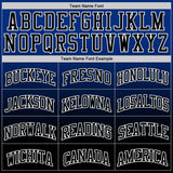 Custom Royal Black-White Fade Fashion Round Neck Sublimation Basketball Suit Jersey