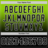 Custom Neon Green Black-White Fade Fashion Round Neck Sublimation Basketball Suit Jersey