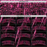 Custom Black Pink Splash Round Neck Sublimation Basketball Suit Jersey