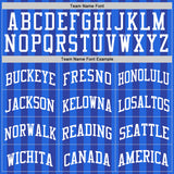 Custom Royal White Line Round Neck Sublimation Basketball Suit Jersey