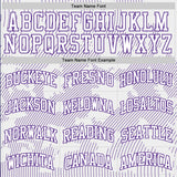 Custom White Purple Curve Lines Round Neck Sublimation Basketball Suit Jersey