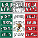 Custom Kelly Green White Red-Black Mexican Flag Round Neck Sublimation Basketball Suit Jersey