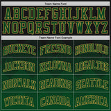 Custom Black Green-Old Gold Fade Fashion Round Neck Sublimation Basketball Suit Jersey