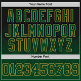 Custom Black Green-Old Gold Fade Fashion Round Neck Sublimation Basketball Suit Jersey