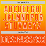 Custom Yellow Orange-White Fade Fashion Round Neck Sublimation Basketball Suit Jersey