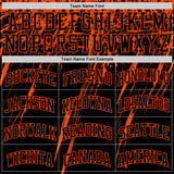 Custom Black Orange Splash Round Neck Sublimation Basketball Suit Jersey