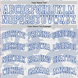 Custom White Royal Curve Lines Round Neck Sublimation Basketball Suit Jersey