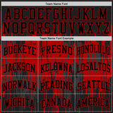 Custom Black Red Dripping Splatter Art Round Neck Sublimation Basketball Suit Jersey