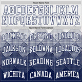 Custom White Navy Gradient Square Shapes Round Neck Sublimation Basketball Suit Jersey