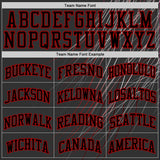 Custom Black Red Line Round Neck Sublimation Basketball Suit Jersey