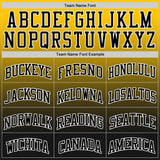 Custom Yellow Black-White Fade Fashion Round Neck Sublimation Basketball Suit Jersey