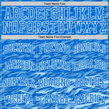 Custom Royal White Wave Round Neck Sublimation Basketball Suit Jersey