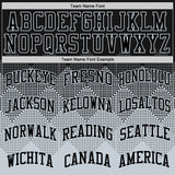 Custom Black Silver Gradient Square Shapes Round Neck Sublimation Basketball Suit Jersey