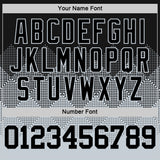 Custom Black Silver Gradient Square Shapes Round Neck Sublimation Basketball Suit Jersey