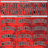 Custom Red Black-White Splash Round Neck Sublimation Basketball Suit Jersey