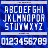 Custom Royal White-Navy Line Round Neck Sublimation Basketball Suit Jersey