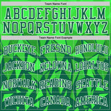 Custom Green Grass Green-White Geometric Shape Round Neck Sublimation Basketball Suit Jersey