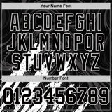 Custom Black White Splash Round Neck Sublimation Basketball Suit Jersey