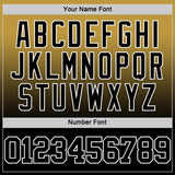 Custom Old Gold Black-White Fade Fashion Round Neck Sublimation Basketball Suit Jersey