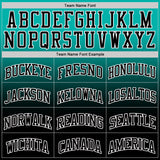 Custom Aqua Black-White Fade Fashion Round Neck Sublimation Basketball Suit Jersey