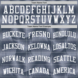 Custom Steel Gray White Line Round Neck Sublimation Basketball Suit Jersey