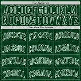 Custom Green White Geometric Shape Round Neck Sublimation Basketball Suit Jersey