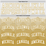 Custom White Old Gold Gradient Square Shapes Round Neck Sublimation Basketball Suit Jersey