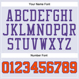 Custom White Orange-Purple Round Neck Suit Basketball Jersey