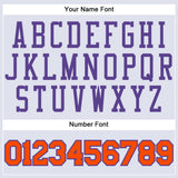Custom White Orange-Purple Round Neck Suit Basketball Jersey