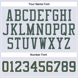 Custom White Green-Cream Round Neck Suit Basketball Jersey