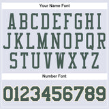 Custom White Green-Cream Round Neck Suit Basketball Jersey
