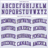 Custom White Purple-Gray Round Neck Suit Basketball Jersey