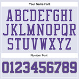 Custom White Purple-Gray Round Neck Suit Basketball Jersey