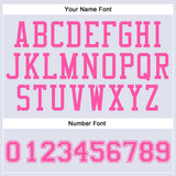 Custom White Pink Round Neck Suit Basketball Jersey