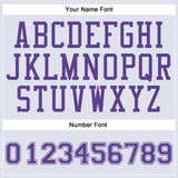 Custom White Purple Round Neck Suit Basketball Jersey